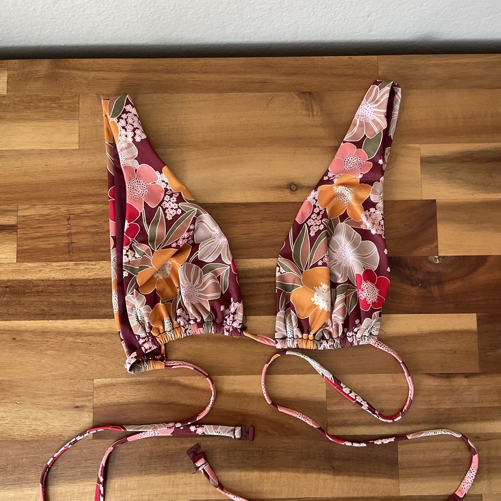 Zara Floral Bikini Top
